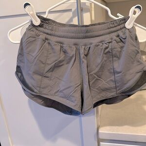 Lululemon grey hotty hot shorts size 4